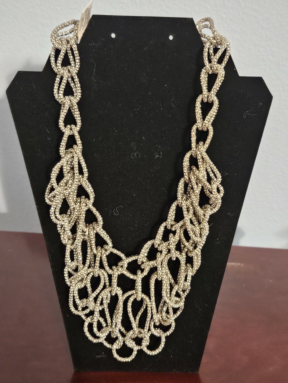 Chicos Silver Multi-Chain Statement Necklace